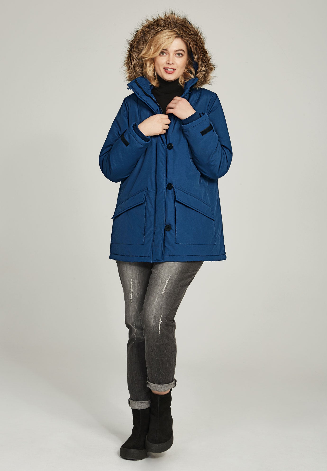 Faux Fur Trim Parka image number 2