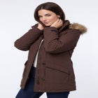 Faux Fur Trim Two-Way Zip-Front Mid-Length Parka image number 0