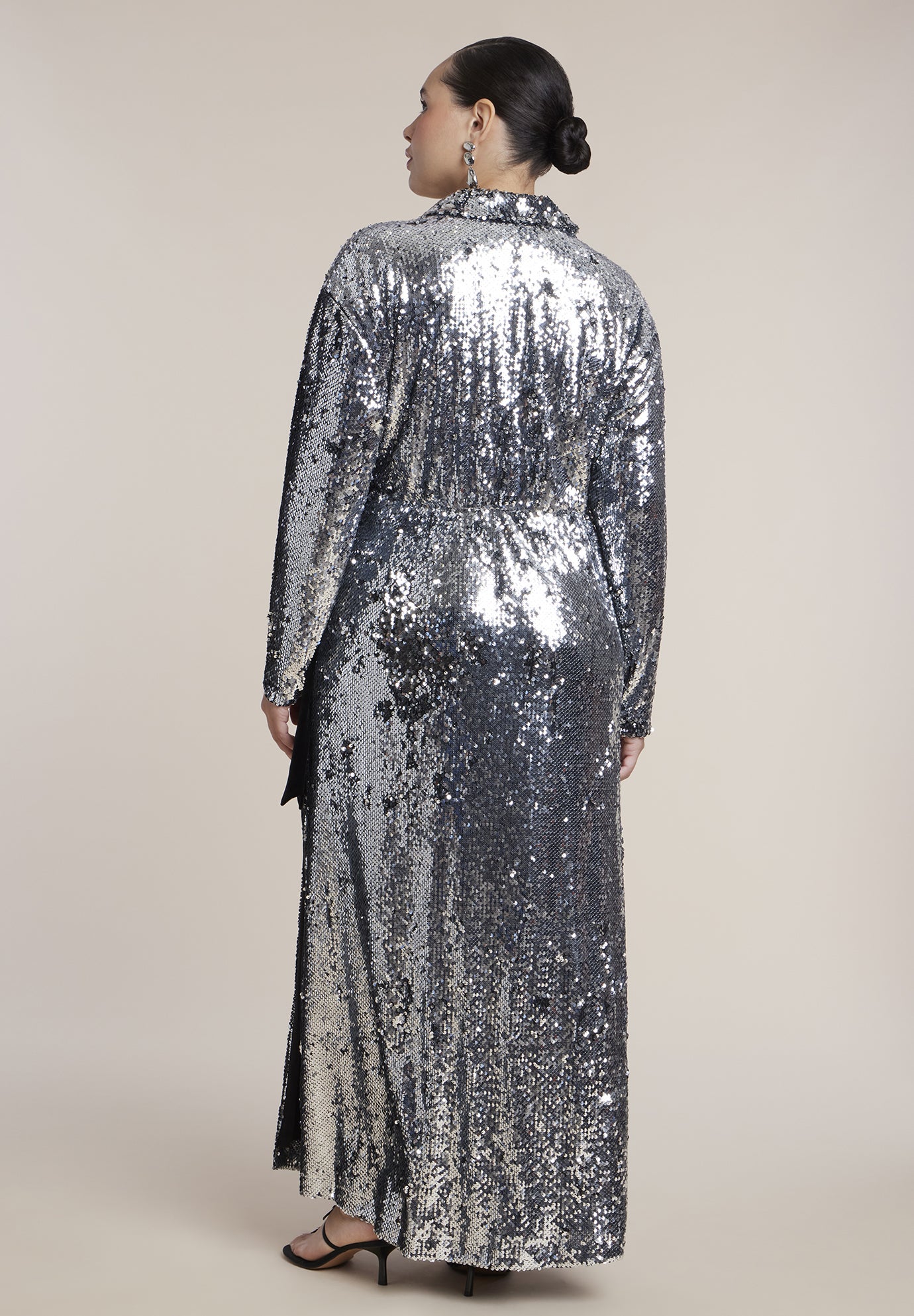 Paillette Surplice Maxi Dress image number 1