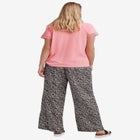 Wide-Leg Soft Pants with Back Elastic image number null