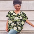 Stretch Knit Scoop Neck Oversized Tunic image number null