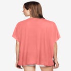 Stretch Jersey Knit V-Neck Oversized Tunic image number null