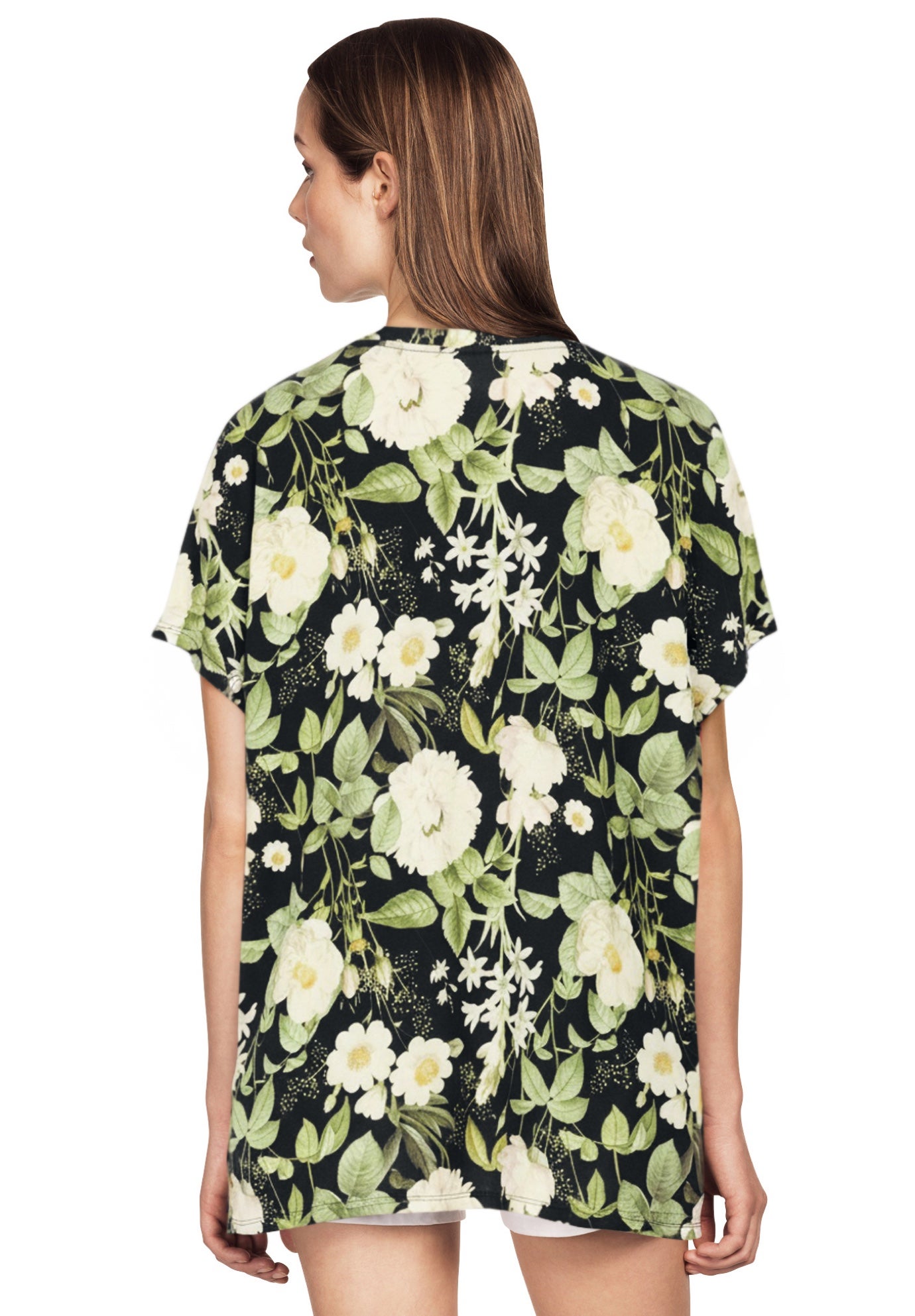 Stretch Knit Scoop Neck Oversized Tunic image number 1