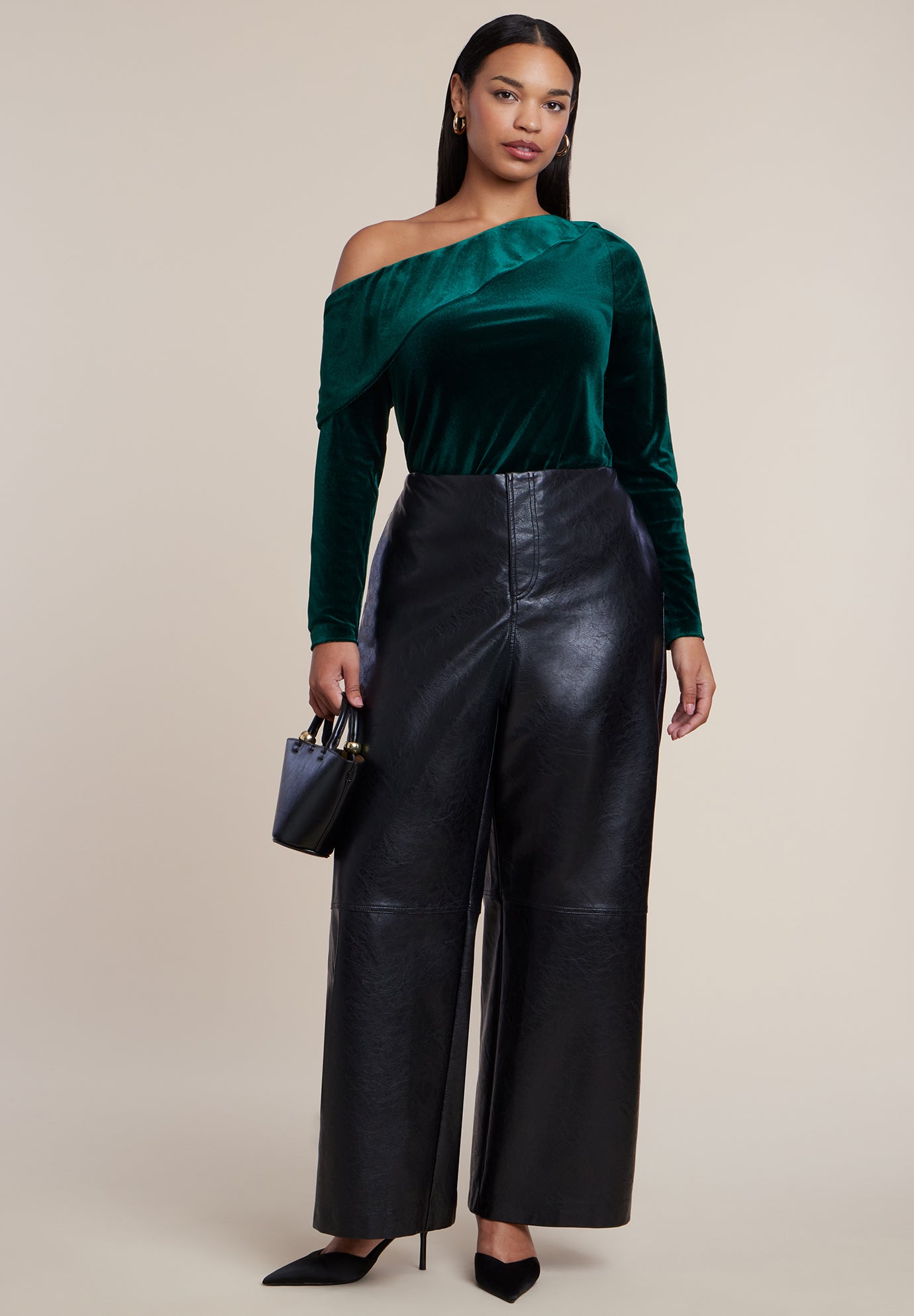 Off-The-Shoulder Velvet Top image number 2