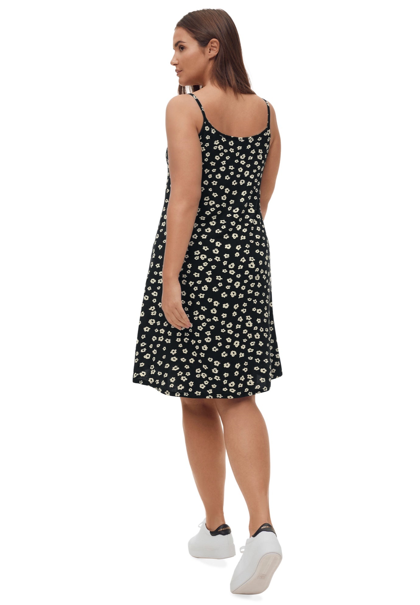 Stretch Jersey Knit A-Line Scoop Neck Tank Dress image number 1