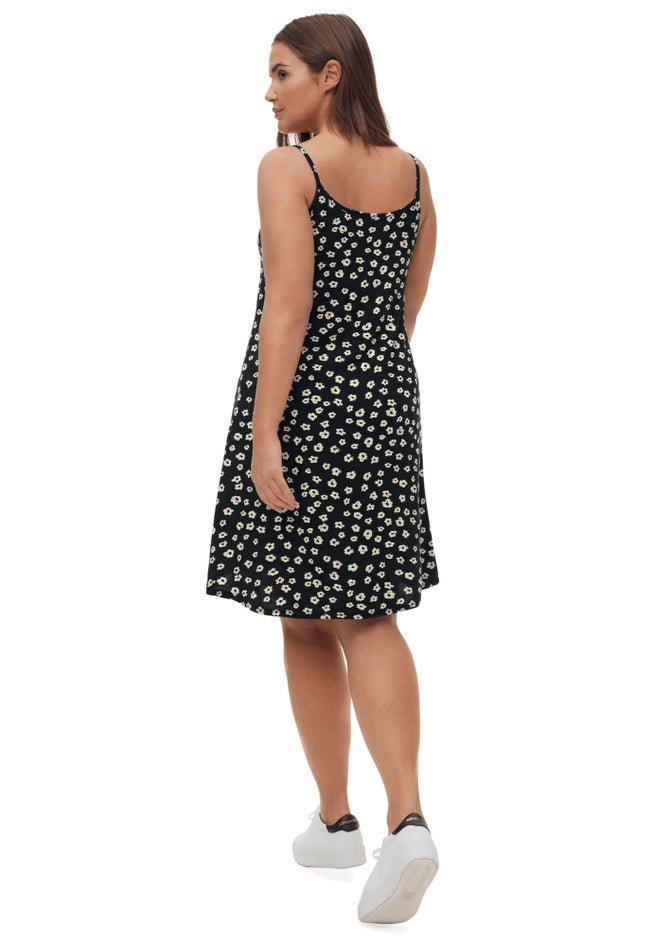Stretch Jersey Knit A-Line Scoop Neck Tank Dress image number 1
