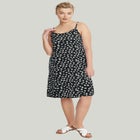 Stretch Jersey Knit A-Line Scoop Neck Tank Dress image number 0