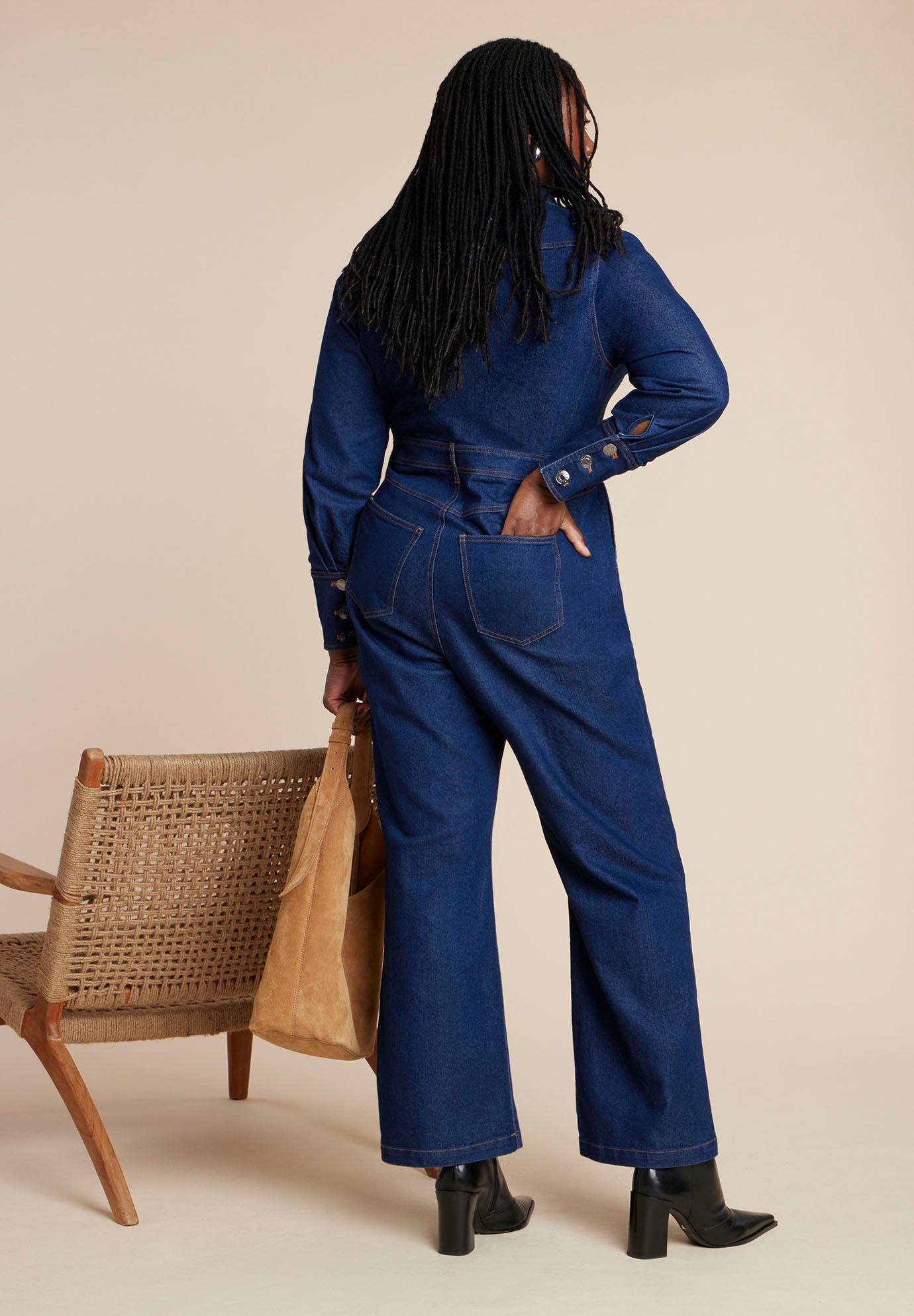 Western Detail Denim Jumpsuit image number 5