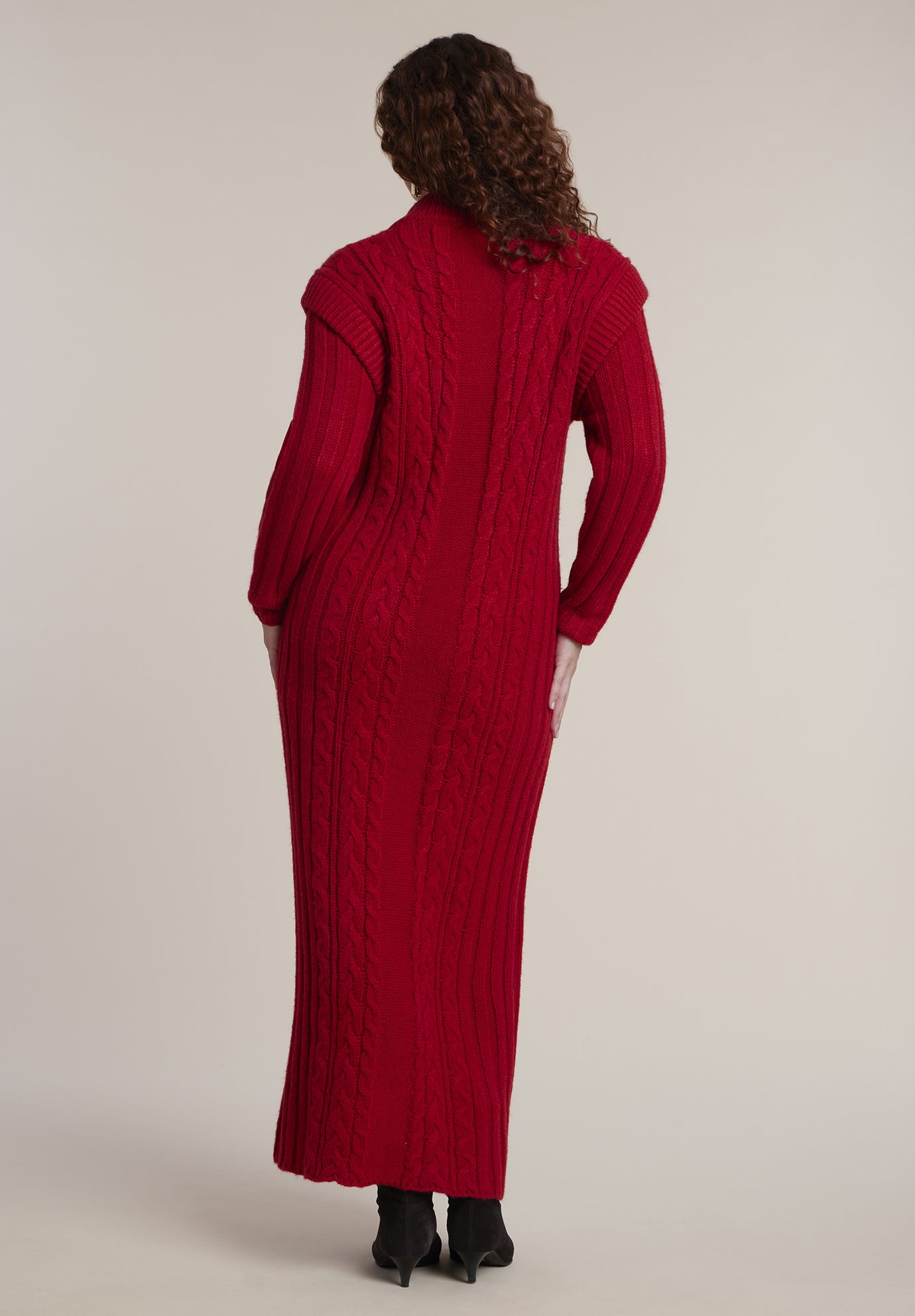 Cable Knit Sweater Maxi Dress image number 1
