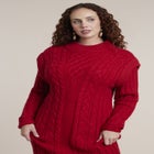 Cable Knit Sweater Maxi Dress image number 2