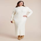 Cable Stitch Sweater Dress image number null