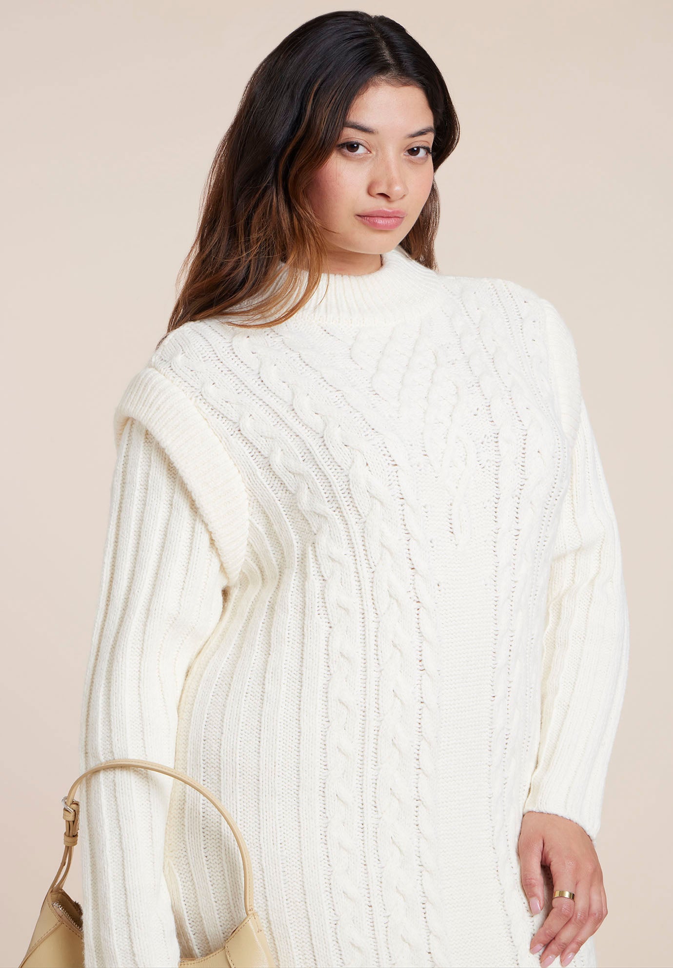 Cable Stitch Sweater Dress image number 3