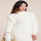 Cable Stitch Sweater Dress image number null