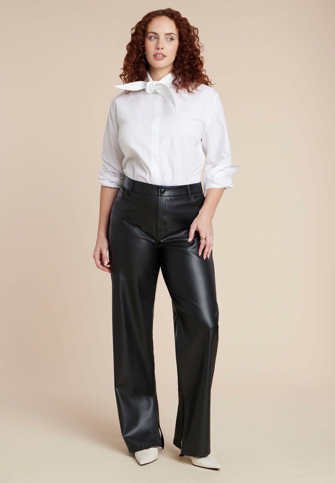 Dramatic Neck-Tie Poplin Shirt image number 2