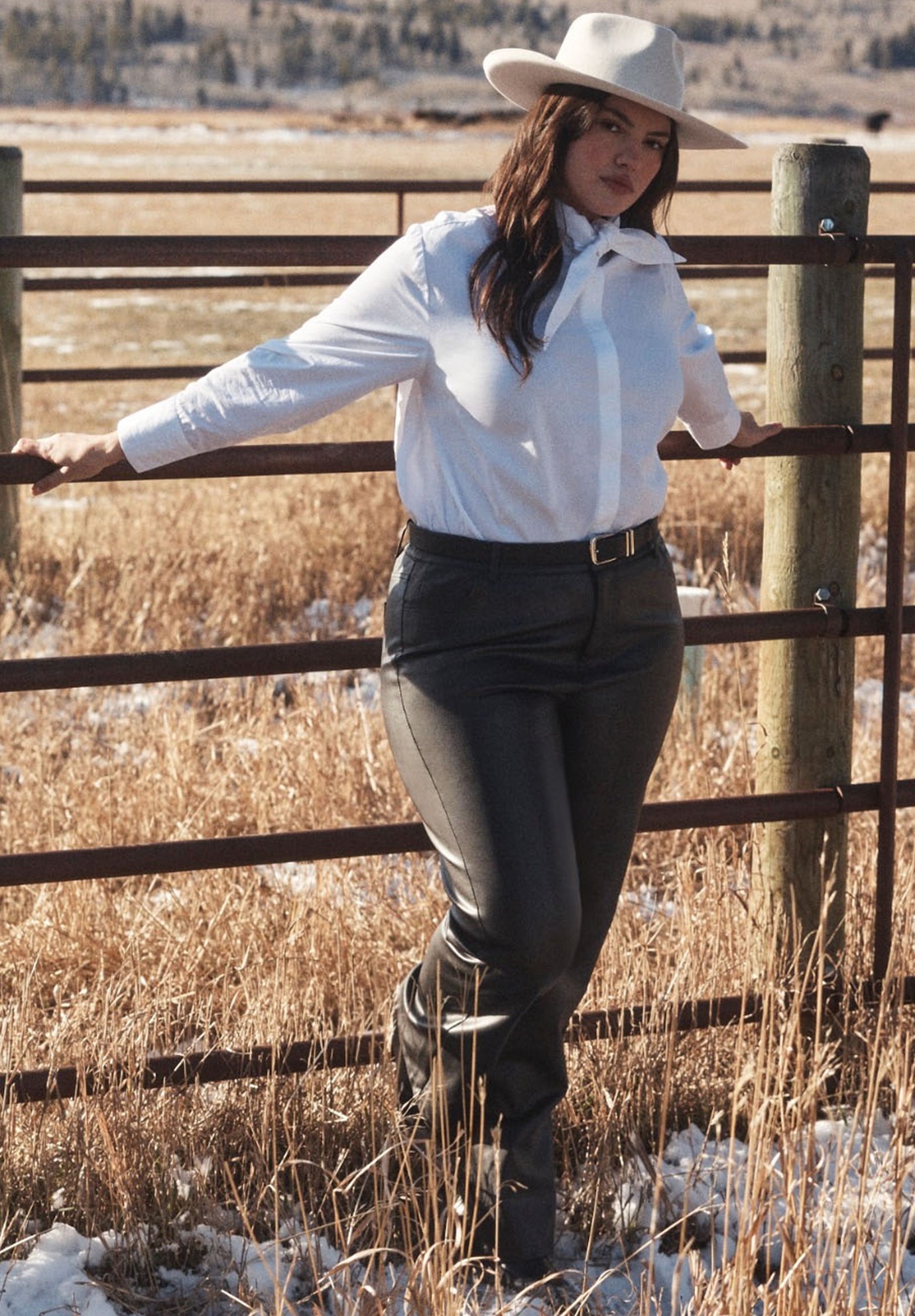 Dramatic Neck-Tie Poplin Shirt image number 5