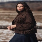  Faux Suede Fringe Jacket image number null