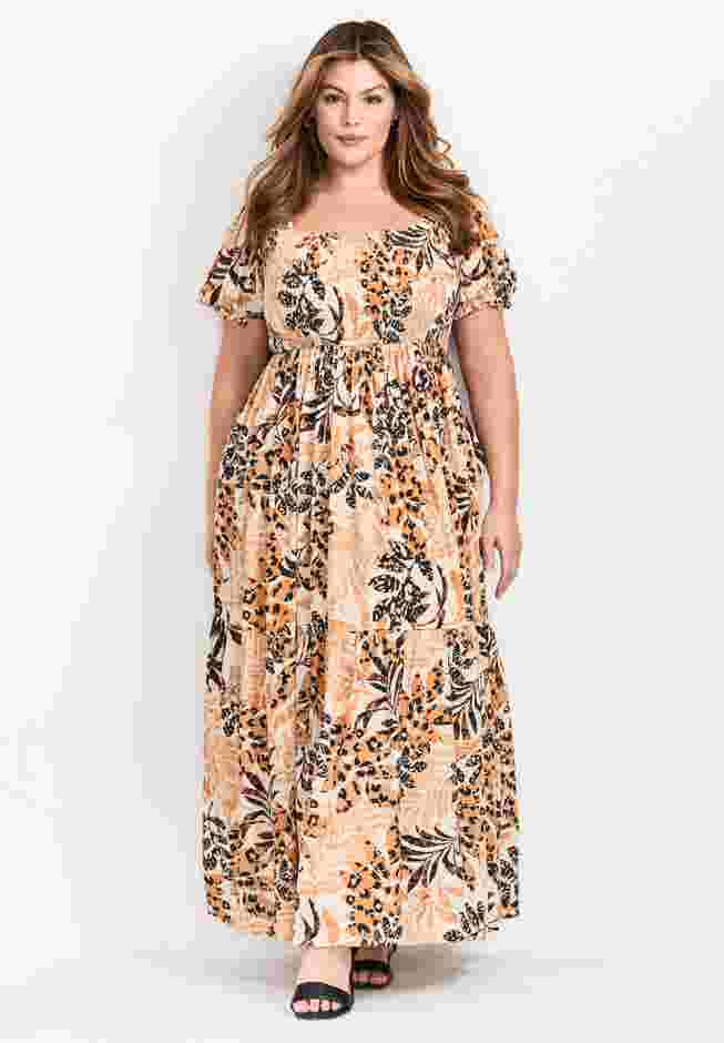 Sophia Shirred Bodice Maxi Dress image number 3