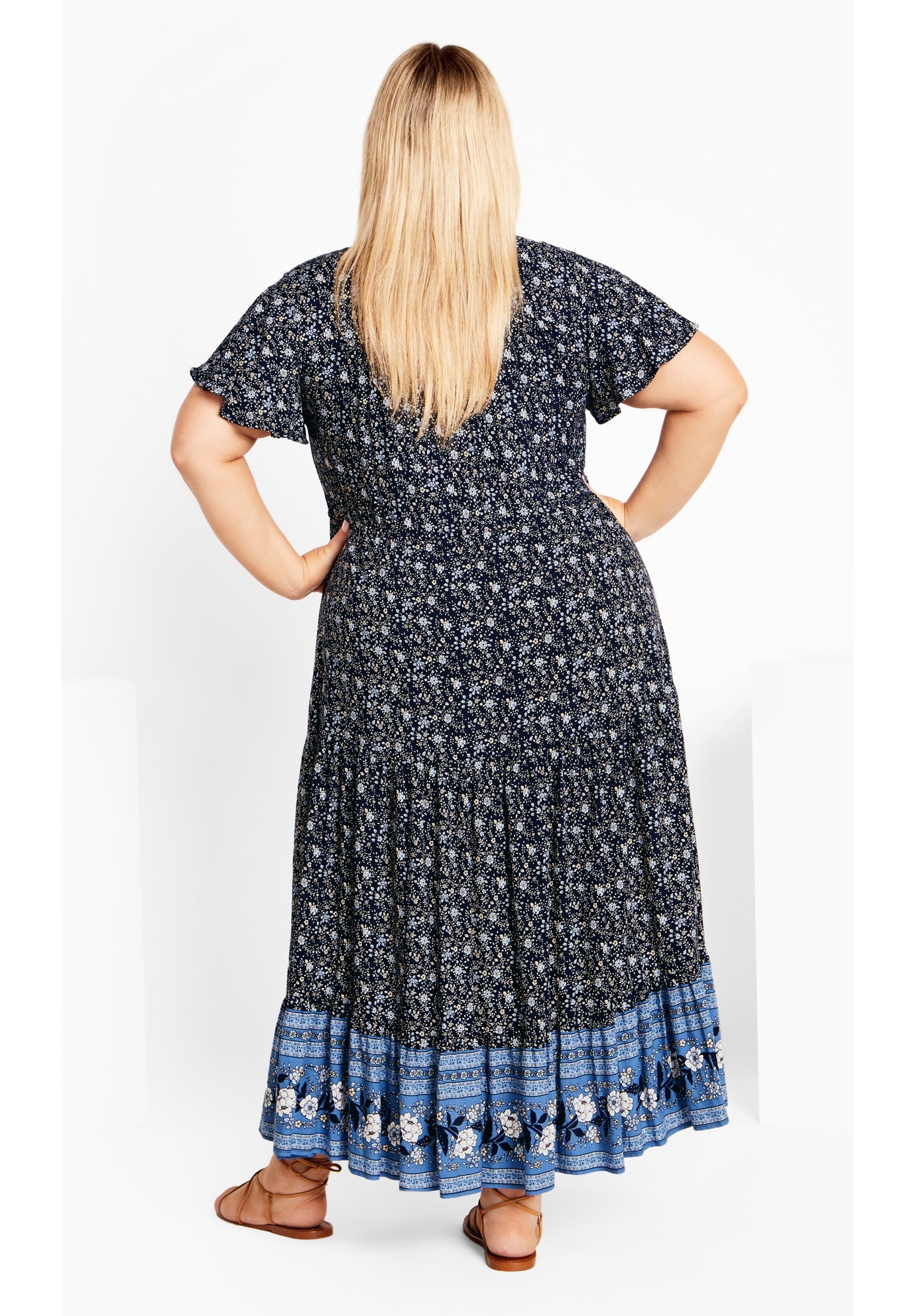 Sandy Border Print Dress image number 1