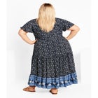 Sandy Border Print Dress image number null