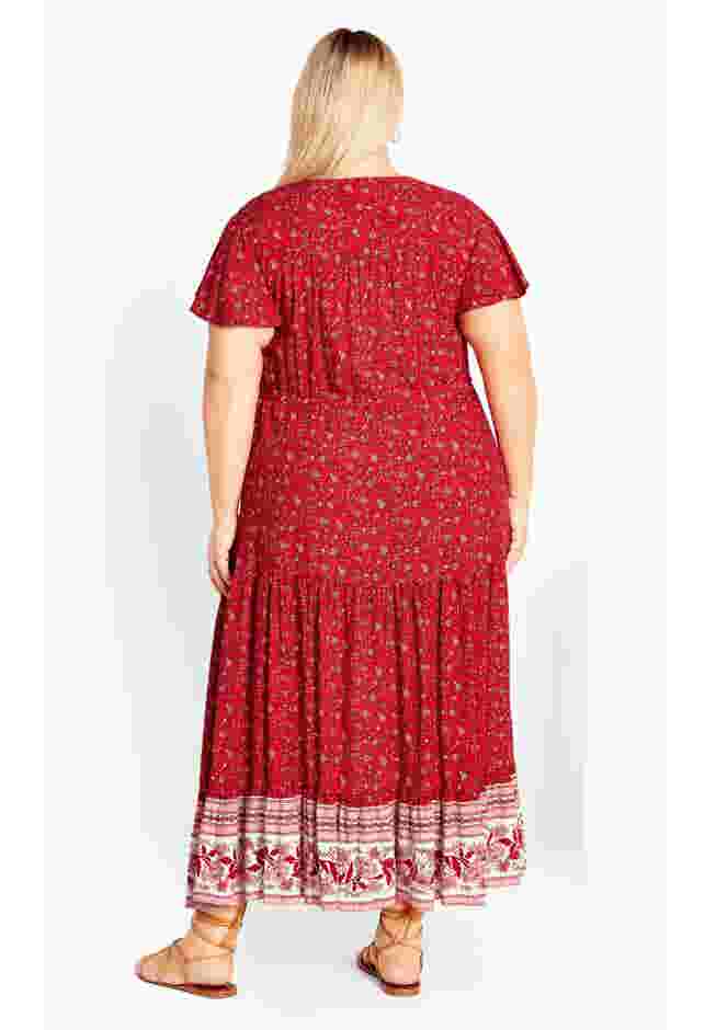 Sandy Border Print Dress image number 1