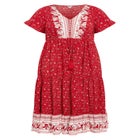 Sandy Border Print Dress image number null