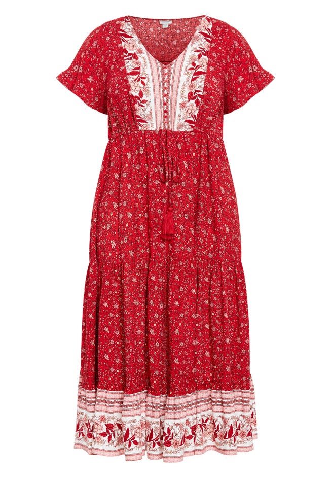 Sandy Border Print Dress image number 2