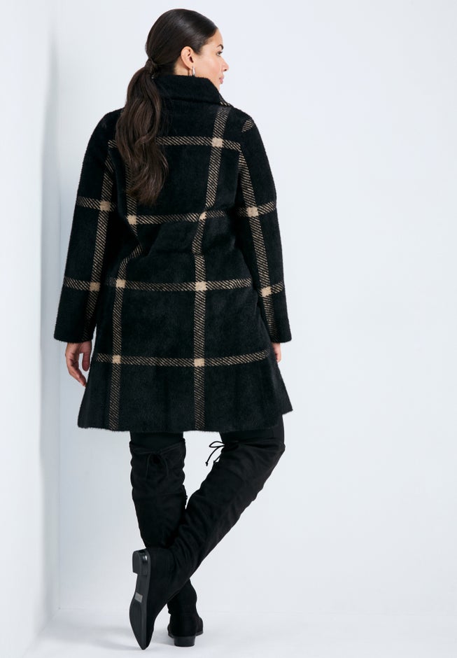 Gigi Check Sweater Coat image number 1