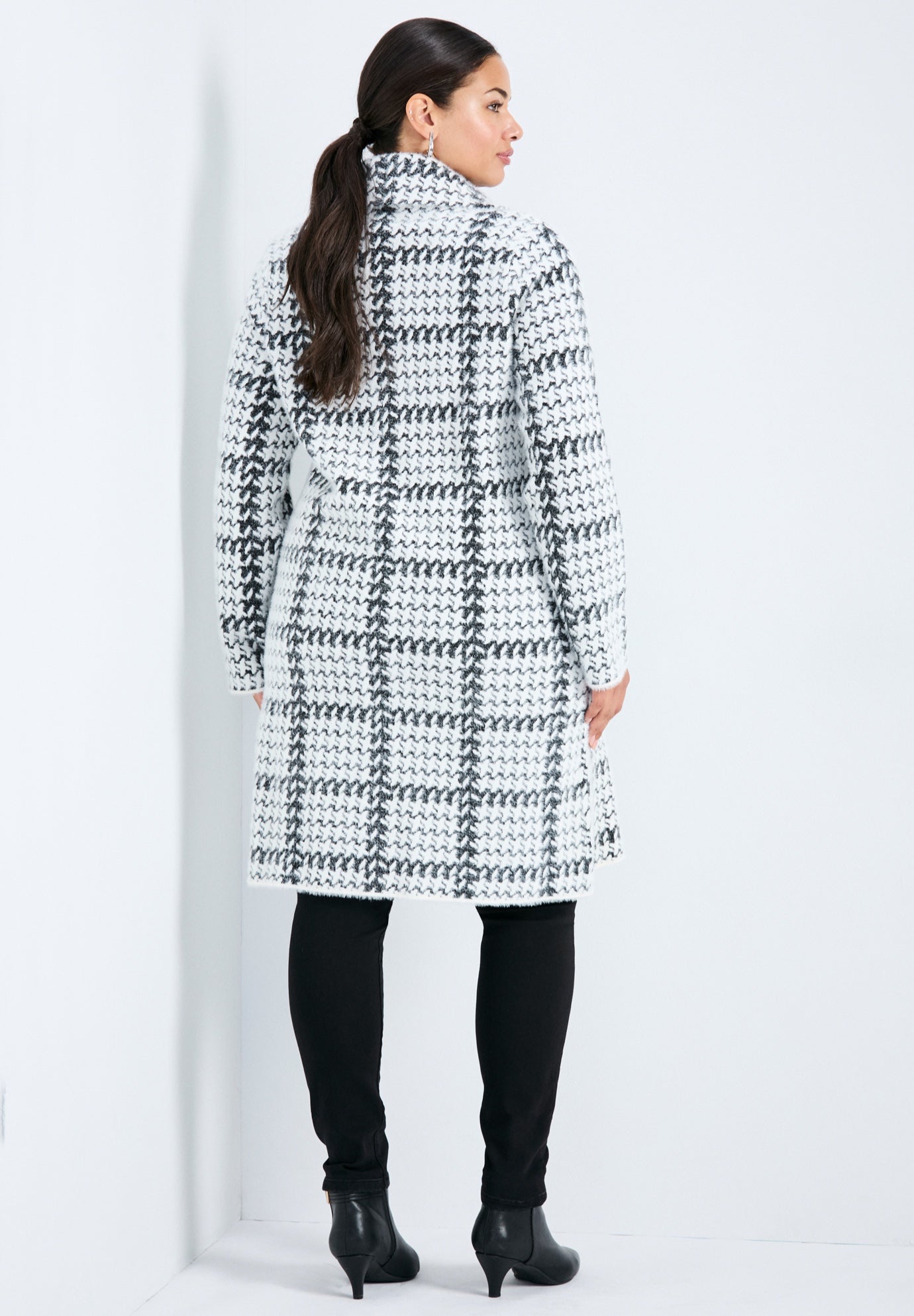 Gigi Check Sweater Coat image number 1