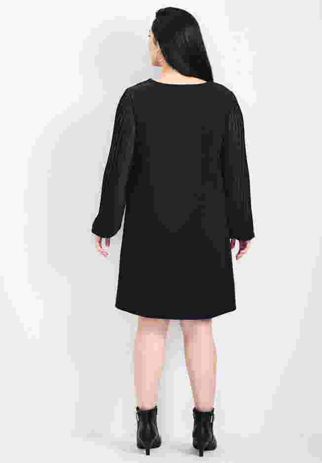 Paloma Blouson Pleated Sleeve Shift Dress image number 1