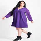 Paloma Blouson Pleated Sleeve Shift Dress image number null