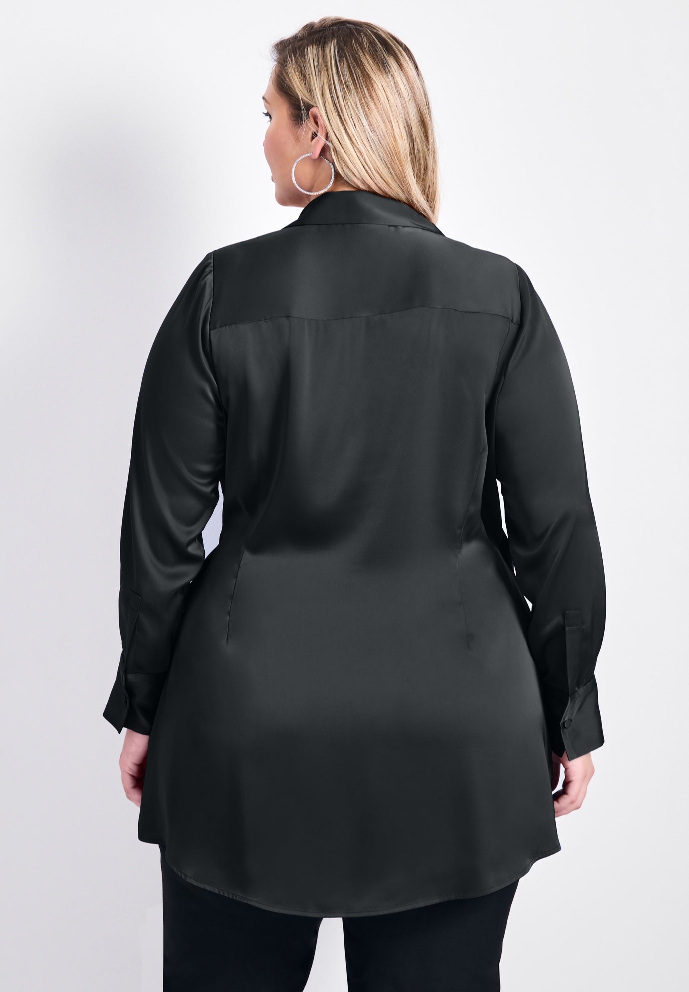 Goldi Satin Wrap Blouse image number 1