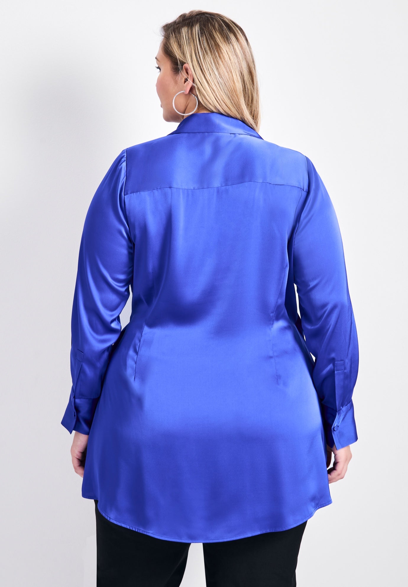 Goldi Satin Wrap Blouse image number 1