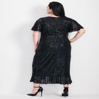 Nina Sequin Wrap Dress image number null