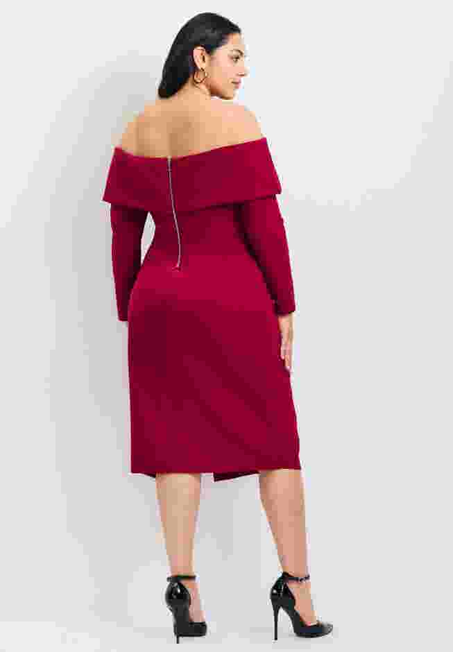 Collette Off Shoulder Gathered Waist Dress image number 1