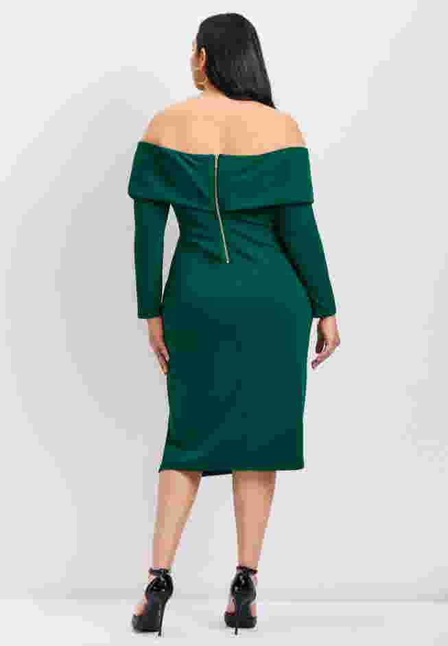Collette Off Shoulder Gathered Waist Dress image number 1