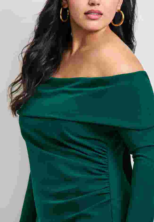 Collette Off Shoulder Gathered Waist Dress image number 3