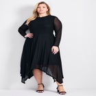 Mere Mesh High Neck Dress image number null