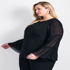 Mylo Mesh Bell Sleeve Top image number null