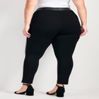 Vegan Leather & Ponte Pant image number null