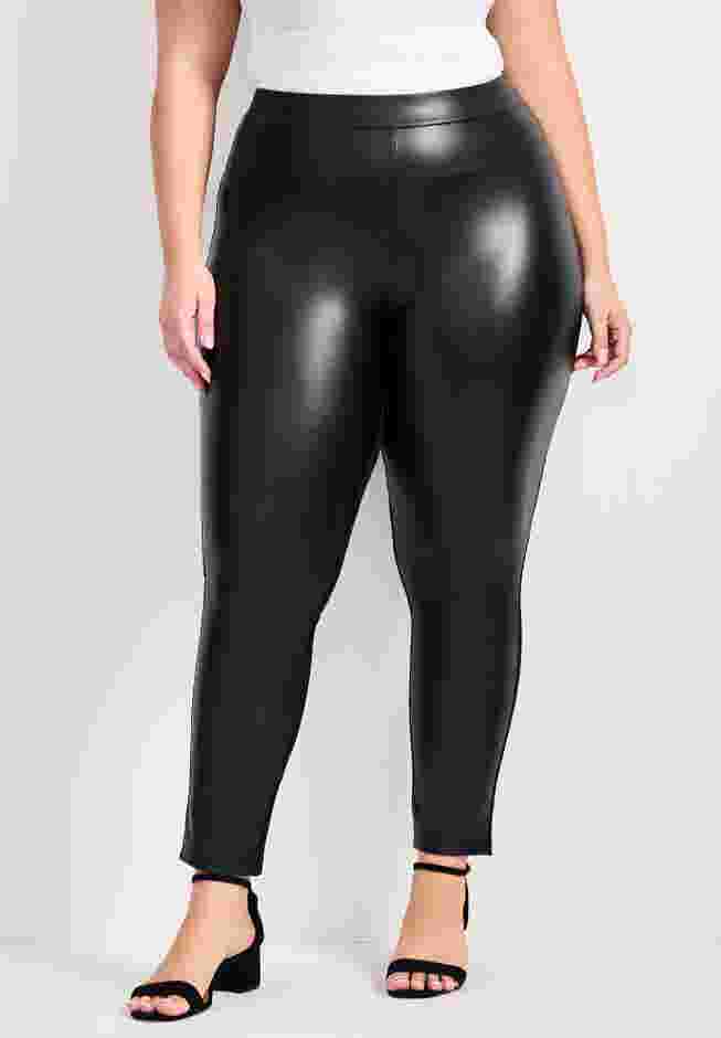 Vegan Leather & Ponte Pant image number 0