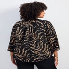 Hailey Zip Front Pintuck Blouse image number null