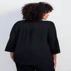 Hailey Zip Front Pintuck Blouse image number null