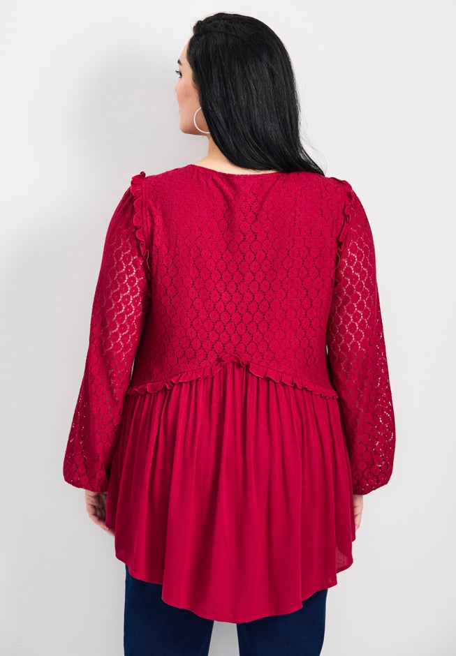 Haven Lace Yoke Top image number 1