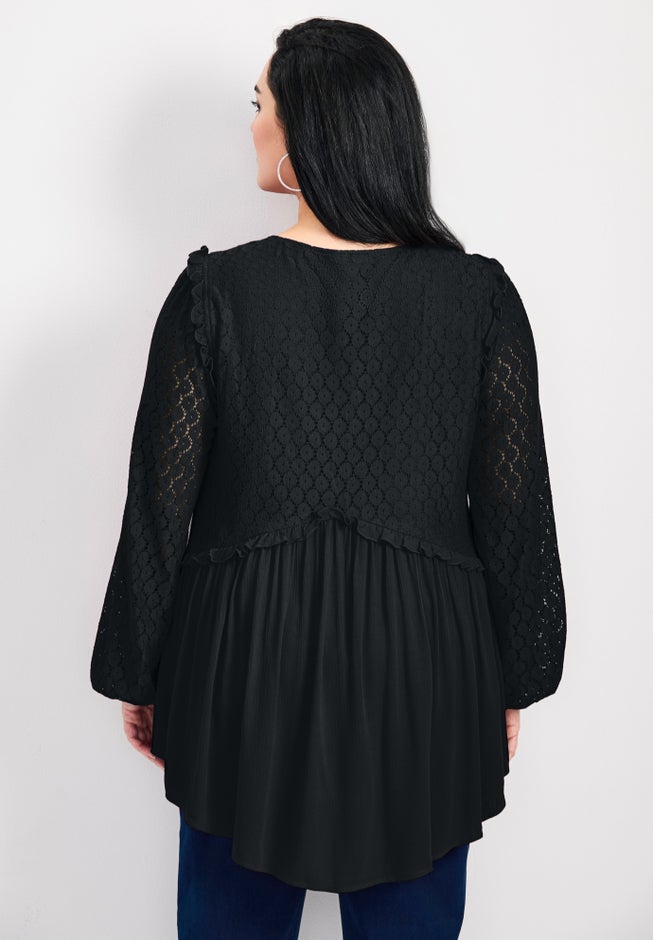 Haven Lace Yoke Top image number 1