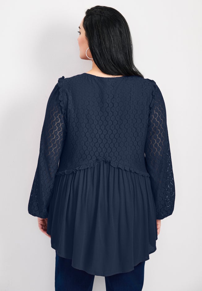 Haven Lace Yoke Top image number 1