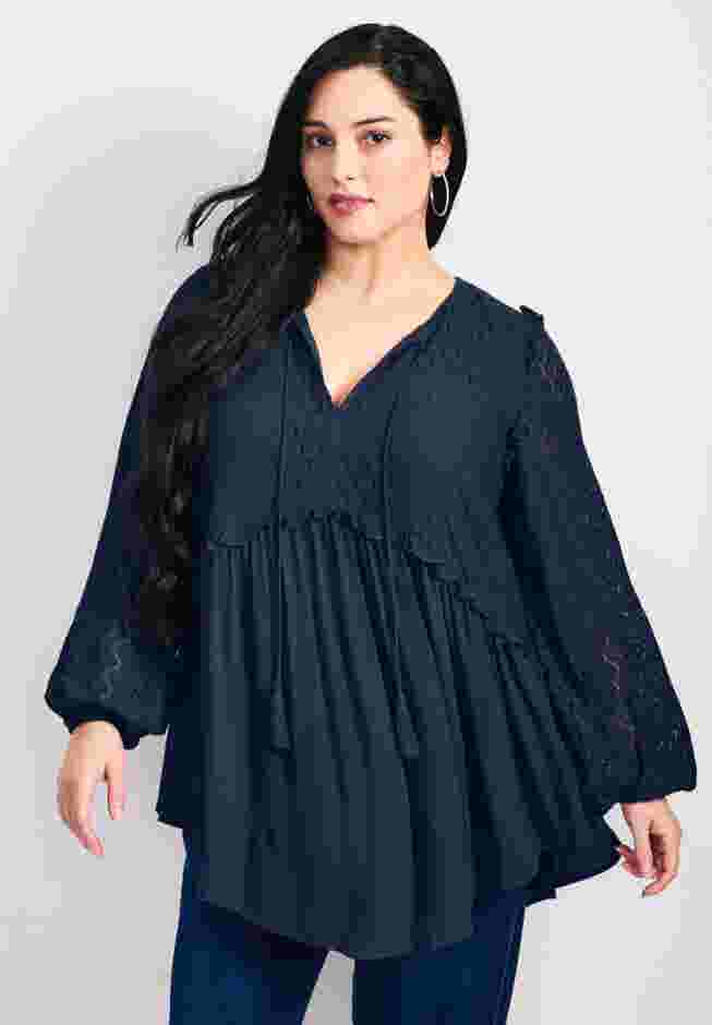 Haven Lace Yoke Top image number 0