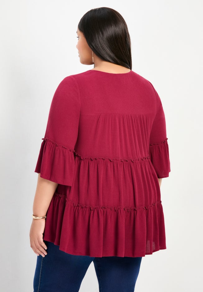 Amy Tiered Bell Sleeve Blouse image number 1