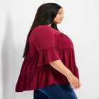 Amy Tiered Bell Sleeve Blouse image number null