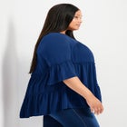 Amy Tiered Bell Sleeve Blouse image number null