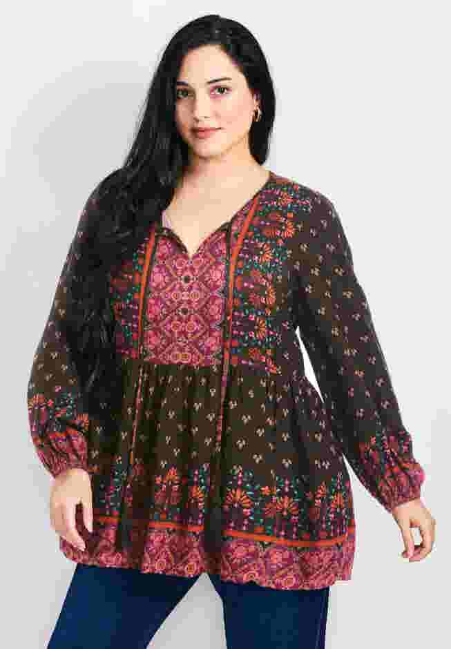 Cara Blouson Peasant Blouse image number 0